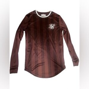 Sik silk jersey in Burgundy long sleeve